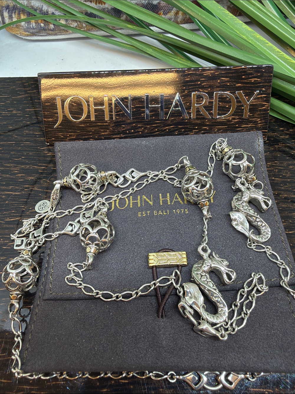 John Hardy Naga Dragon Silver 18K Sautoir 36" Necklace - Picture 1 of 6